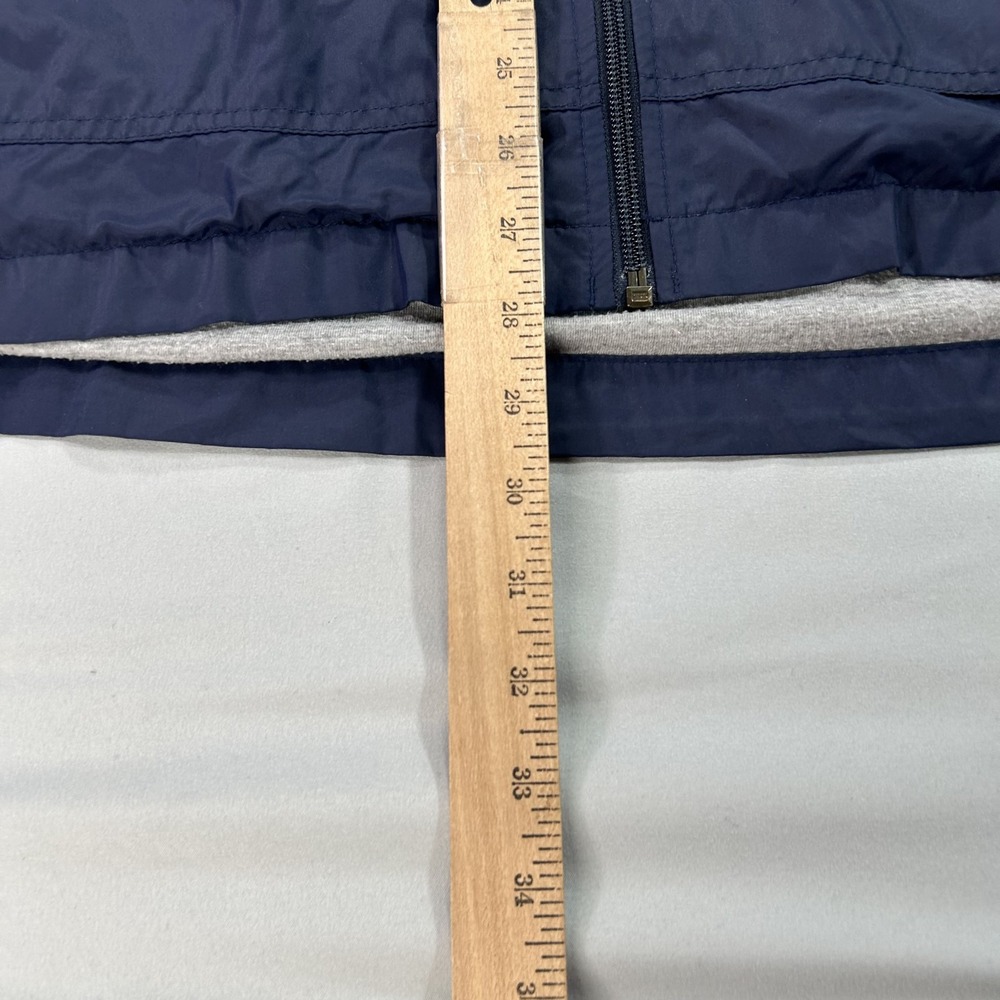 VINTAGE Johnson C Smith JCSU Jacket Mens Medium Blue Hooded Windbreaker - Picture 5 of 11